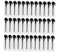 NIYANGLE 50pièces Lot De Mini Flacons Carrés Verre Pour Échantillons De Parfum Liquides De Voyage Produits Cosmétiques Gel Douche