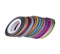 NIYANGLE 52rouleaux Bandes Autocollantes Nail Art Colorées Pour Manucure Diy Ruban Nail Tape Auto-adhésif Mixte Accessoires Manucure Femmes