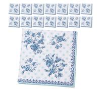 NIYANGLE 5paquets Serviettes Papier Fleuries Absorbantes Décoratives pour Mariage Anniversaire Fête et Salle de Bain Serviettes Jetables à Motif Floral Rustique Vintage Pack