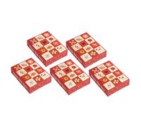 NIYANGLE 5pièces Boîte Cadeau De Tombola Papier Boîte à Tickets Soi-même Compartiments Pour Loterie Du Nouvel An Contenants Cadeaux