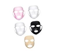 NIYANGLE 5pièces Couvre-masque Silicone Réutilisable De Blanches Noire Évaporation De Hydratation Peau