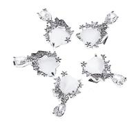 NIYANGLE 5pièces Décorations Forme De Coeur Zircon Love Shape Pour Manucure Japonaise Et Nail Art