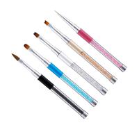 NIYANGLE 5pièces Stylo Nail Art Pinceau à Ongles Kit Manche Décoré Outils Manucure Diy Maison Boutique