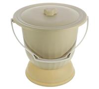 NIYANGLE 6,5L Pot de Chambre Couvercle Hermétique Urinoir Portable en Plastique PP Réutilisable Anti-Odeurs Pratique pour Usage Domestique Personnes Âgées et Adultes