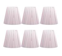 NIYANGLE 6 pièces Lot de Abat-jours Tissu Nordique pour Lustre et Applique Murale Accessoires Durables pour Décoration de Chambre et Bureau Couleur Rose Poudré