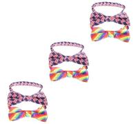 NIYANGLE 6 Pièces Noeud Arc-en-ciel Festival Décor Du Mois De La Fierté Ornements De Drapeau Américain Noeuds Noeud De Fête Polyester États-unis Manquer Ajustable