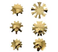 NIYANGLE 6 Pièces Pochoir pour Manucure Française en Acier Inoxydable Or, Outil Professionnel et Débutant pour Créer une Ligne Distincte Forme en V, Usage à Domicile ou Professionnel