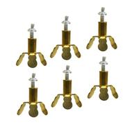 NIYANGLE 6 Pièces Porte-mèches de Bougie Trépied en Cuivre, Support de Lampe Simple et Élégant, Résistant la Déformation, Décoration pour Noël et Banquets