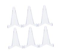 NIYANGLE 6 pièces Présentoir de Cartes Mini Chevalets Transparents Support pour Cartes de Sport Baseball Basketball et Jeux de Collection