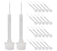 NIYANGLE 60 pinceaux de rechange pour vernis à ongles gel et poudre liquide - Poils ultra-fins pour une manucure précise - Pour dessiner des lignes et des motifs fins