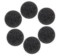 NIYANGLE 6pcs Pierres Volcaniques Noires pour Sauna Aromathérapie, Pierres Rondes Absorbant Huiles Essentielles, Réutilisables, pour Voiture et Salles de Massage