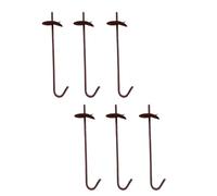 NIYANGLE 6pcs Piquets de Tente Robustes en Acier Renforcé Rouge pour Ancrage Sol Sécurisé, Prévention des Dégâts Causés Vent, Adaptés aux Auvents et Tentes en Extérieur