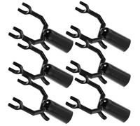 NIYANGLE 6pcs Supports de Branches D'arbres en Alliage D'aluminium Noir, Accessoires Multifonctionnels pour Jardinage et Jardins Décoratifs,