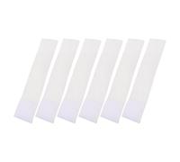 NIYANGLE 6pièces Brassard de Capitaine de Football Élastique Blanc Brassards Ajustables pour Équipes Sportives Insigne de Protection pour Bras Bandeau Leader Polyvalent pour Entraînements