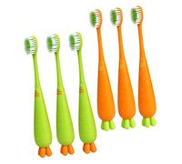 NIYANGLE 6Pièces Brosse à Dents Pour Garçon Fille Forme De Carotte De Douce Pour Gencives Design Pour Filles Pour Hygiène Bucco