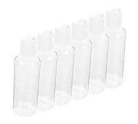 NIYANGLE 6pièces Flacon De Voyage Contenants Toilettage Plastique Transparent Avec Couvercle Bouteilles Rechargeables Pour Shampoing Lotion Et Gel Pour Vos Voyages Et Séjours Affaires