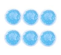 NIYANGLE 6pièces Pack De Compresses Thermiques Rondes Gel Pour Thérapie Chaud Froid Soulagement Des Douleurs Gonflements Et Inconforts Pour Maux De Tête Brûlures Et Traumatismes