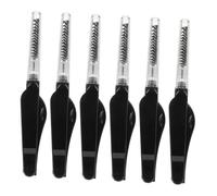 NIYANGLE 6pièces Peigne à Sourcils Double Embout pour Sourcils et Cils Nettoyant et Peigneant Noir Lot