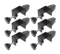 NIYANGLE 6pièces Pince de Séparation de Bureau Clip pour Panneau de Confidentialité Support Réglable pour Cloison de Bureau Épaisseur Montage sans Outils