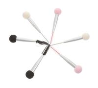 NIYANGLE 6pièces Pinceaux De Maquillage à Double Tête Applicateurs Pour Sourcils Et Mascara Éponges Mousse Idéales Pour Fond De Teint Et Fards à Joues