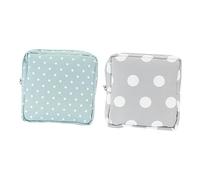 NIYANGLE 6pièces Pochette Menstruelle Portable Rangement pour Serviettes Hygiéniques Monnaie Clés Accessoires Duo Pois Pois