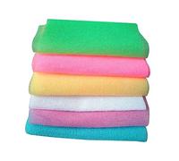 NIYANGLE 6Pièces Serviette De Bain Frottée Serviette De Longue Et Récurage Arrière Aléatoires Pratique Pour Âges