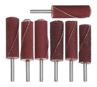 NIYANGLE 7 Pièces Tambours de Ponçage Cylindriques pour Meuleuse Pneumatique, Bâtonnets Abrasifs à Lamelles, Accessoires de Ponçage pour Outils Rotatifs, Disque de Broyage pour Travaux