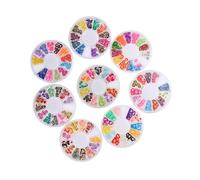 NIYANGLE 8 Boîtes Boîtes Patches Diy Argile Polymère Forme de Fruits Décorations pour Art des Ongles et Projets Créatifs