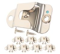 NIYANGLE 8 Ensembles Support de Micro sans Fil, Support de Microphone à Pince en Métal, Lot de Sets, Argenté, pour Systèmes Audio de Voiture et Porte-micro Radio à Main, Usage