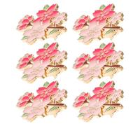 NIYANGLE 8 Pièces Épingle Fleur de Cerisier pour Femmes en Alliage de Zinc la Décoloration, Accessoire Kawaii pour Fête de Printemps et Banquet