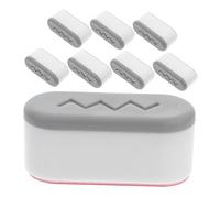 NIYANGLE 8 pièces Tampons Caoutchouc pour Abattant Wc Coussinets Amortisseurs Antichocs et Réducteurs de Bruit pour Siège de Toilette Installation Facile Gris