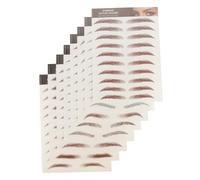 NIYANGLE 8feuilles Autocollants De Sourcils Autocollants De Maquillage Faux Sourcils Imperméables Pour Look Naturel