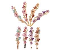 NIYANGLE 8pièces Barettes Cheveux Femme Strass Décoratives avec Fleurs Pinces Accessoires de Cheveux Bijoux pour Coiffures Style Aléatoire