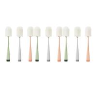 NIYANGLE 9 Pièces pinceau éponge avec manche gobelet en verre brosse à vaisselle Brosse de nettoyage bouteille d'eau de sport à eau pour bocal en verre détachable Positionner