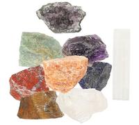 NIYANGLE 9pièces Énergétiques Délicates Cristaux Compactes Pour Et Décoration à Accessoires De Lithothérapie Et Chakras