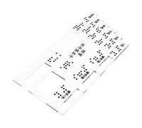 NIYANGLE À Identification De Billets Pour Aveugles Carte Acrylique Avec Braille Pour Transactions Bancaires Outil Pratique De Lecture Monétaire Pour Personnes Malvoyantes