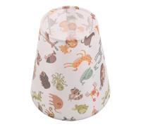 NIYANGLE Abat-jour pour Coin Lecture ou Espaces Locatifs Forme Tonneau en Fer en Tissu Imprimé Animalier Illumination Douce et Compatible Universellement pour Garçon et Filles
