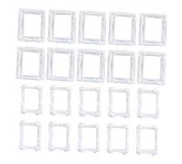 NIYANGLE Accessoires de Bricolage en Résine 20 Pièces, Cadres de Simulation Petits et Grands, Ornement pour Tampon Encreur, Décoration DIY pour Coques de Téléphone et Scrapbooking