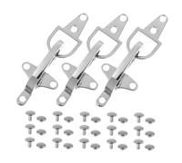 NIYANGLE Accessoires de Fixation de Ceinture Argenté en Alliage de Zinc, Boucle Serrage-taille Métallique Facile à Utiliser, 3 Sets pour Réparation de Vêtements et DIY