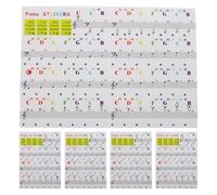 NIYANGLE Accessoires pour Piano 5 Feuilles : Autocollants pour gammes de Piano - étiquettes détachables pour Les Notes du Clavier, idéales pour l’Auto-Apprentissage - Outils de Pratique Musicale