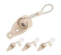 NIYANGLE Accessoires pour Stores Enrouleurs Extérieurs Verrou de Balle Sécurisé Beige 4pcs et Embouts en Caoutchouc pour Usage Polyvalent en Plein Air
