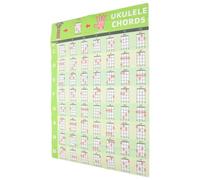 NIYANGLE Affiche Murale pour Apprentissage Théorique Musique de Diagrammes D'accords pour Ukulélé en Pvc Vert Autocollant Adhésif et Usage par Élèves et Enseignants