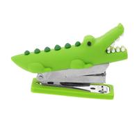 NIYANGLE Agrafeuse Manuelle Mini Crocodile en Silicone, Petite Taille Portable pour Bureau et École, Accessoire Papeterie Mignon et Pratique pour Enseignants et Étudiants