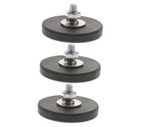 NIYANGLE Aimants De Montage Au Plafond avec Plaque De Montage À Goujon 3 Pièces Aimants Revêtus De Caoutchouc Aimants De Montage De Voiture Aimants De Base Aimants Ronds