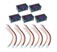 NIYANGLE Ampèremètre Numérique 10a pour Surveillance Batterie et Double Affichage Voltmètre Dc 0,28 Pouce 3 Chiffres Plastique 5pcs Voiture