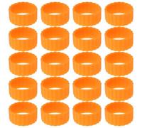 NIYANGLE Anneaux de Fixation pour Bougies Coniques 20 Pcs en Silicone Orange, Pinces pour Bougies, Accessoires Maison pour Décoration Intérieure, Maintien Sécurisé des Chandelles