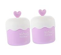 NIYANGLE Appareil à Bulles Visage Portable 2 Pièces Petit Format Plastique Violet pour Soins du Visage Voyage Mousse Nettoyante Reusable