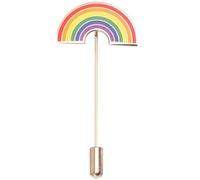 NIYANGLE Badge Lesbien Élégant de Pont Arc-en-ciel avec Longue Épingle, Accessoire Délicat pour Paquet et Backpacks, Symbole de Fierté Lgbt