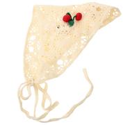 NIYANGLE Bandana pour Cheveux au Crochet en Coton Beige, Foulard Triangulaire Confortable et Polyvalent, pour Femmes et Filles en Usage Quotidien Soirée