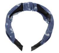 NIYANGLE Bandeau à Imprimé Léopard Pour Femmes Coiffe Torsadé Tissu Denim Large Bord Noué